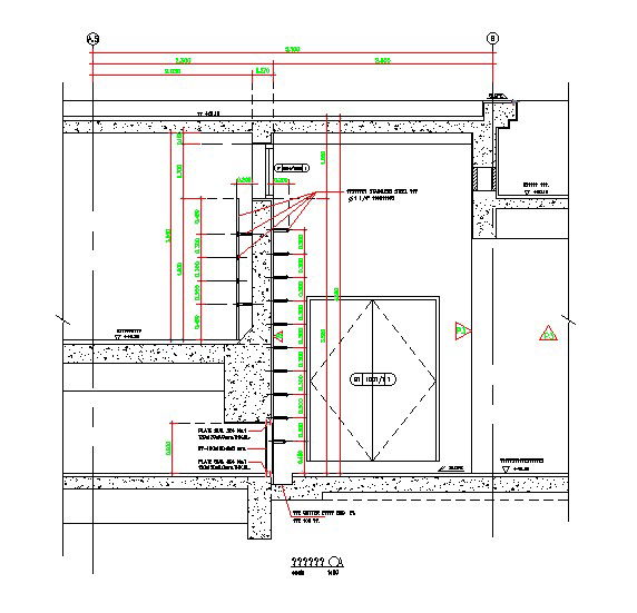 The concrete wall section with steel door details is given in this 2d CAD DWG Drawing File.Download the AutoCAD file now.