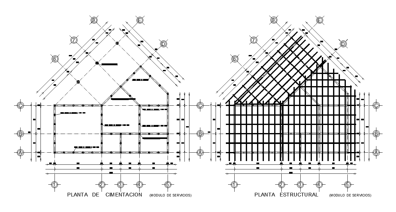 The construction detail of the building structural drawing