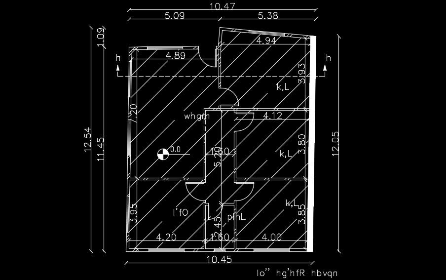 The dimension detail of the 11x13m house design