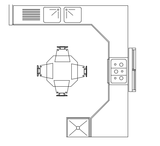 Kitchen and Dining Furniture CAD Layout in AutoCAD DWG file