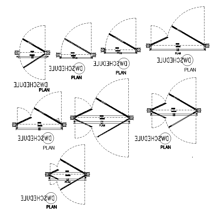 The door and window schedule plan is given in this CAD file