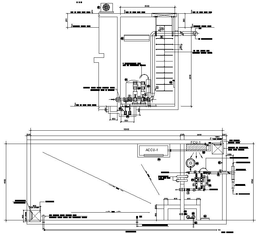 The drawing file having the details of the Round water tank and pump room elevation plan. Download the AutoCAD DWG file.