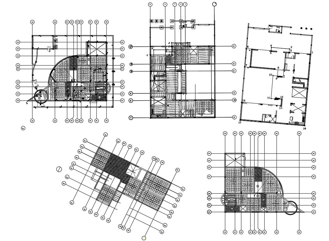 The drawing file showing the details of the proposed single-story house floor plan. Download Autocad DWG file.