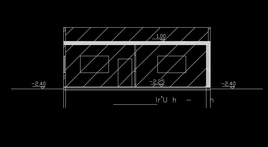 The elevation view of the 18x9m house building