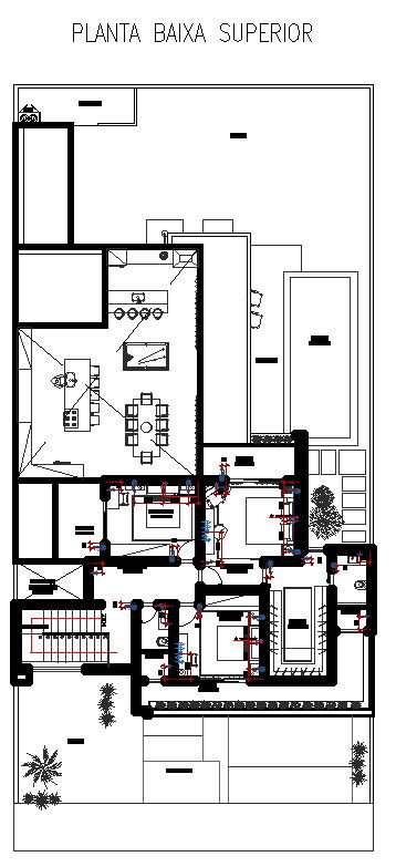 The first floor 2 bhk Architectural house plan is available in this drawing file. Download Autocad DWG file.