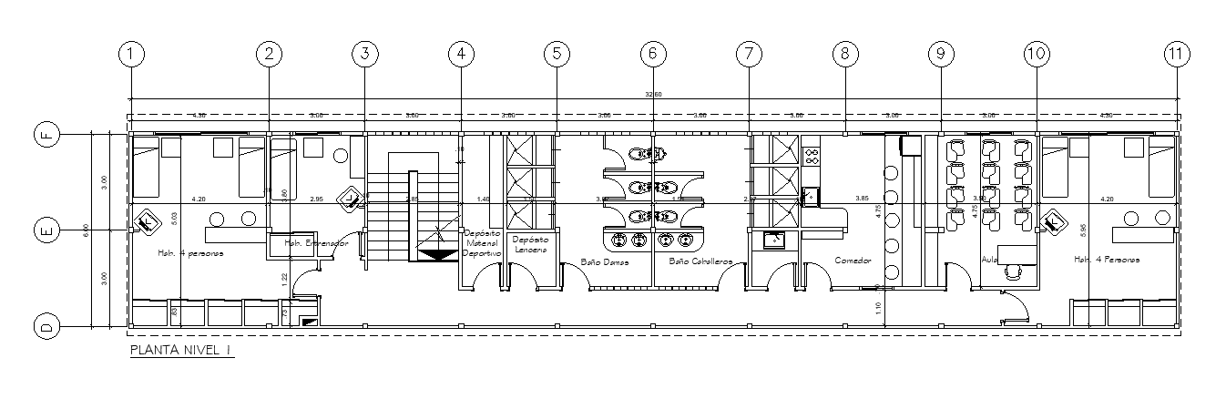 The floor level plan cad drawing is given in this cad file. Download this 2d cad file now.