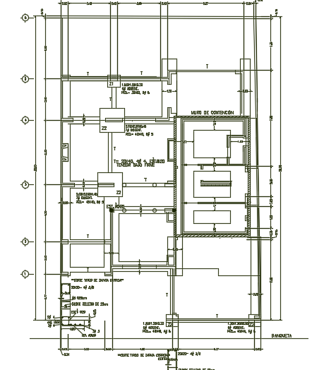 The foundation layout of the 16x25m architecture two story house roof plan