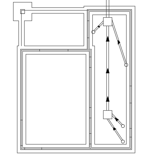 The foundation location of the 10x8m house plan cad drawing