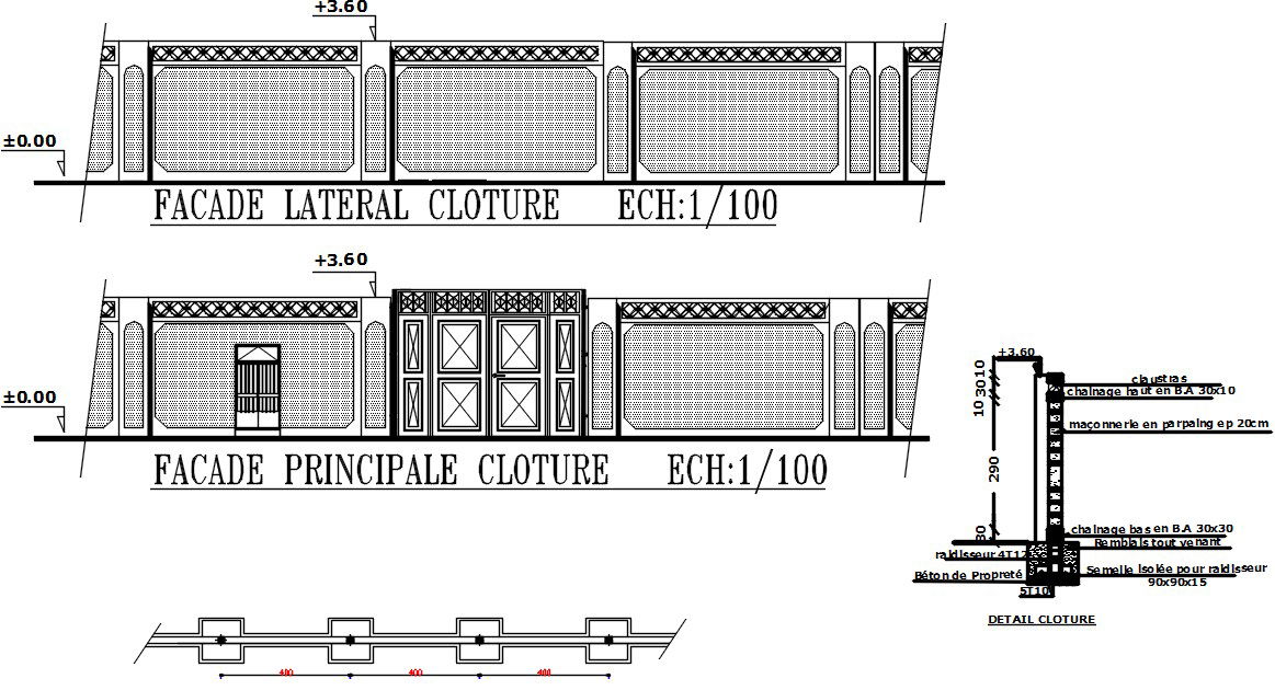 The front elevations of the 11x10m villas are given