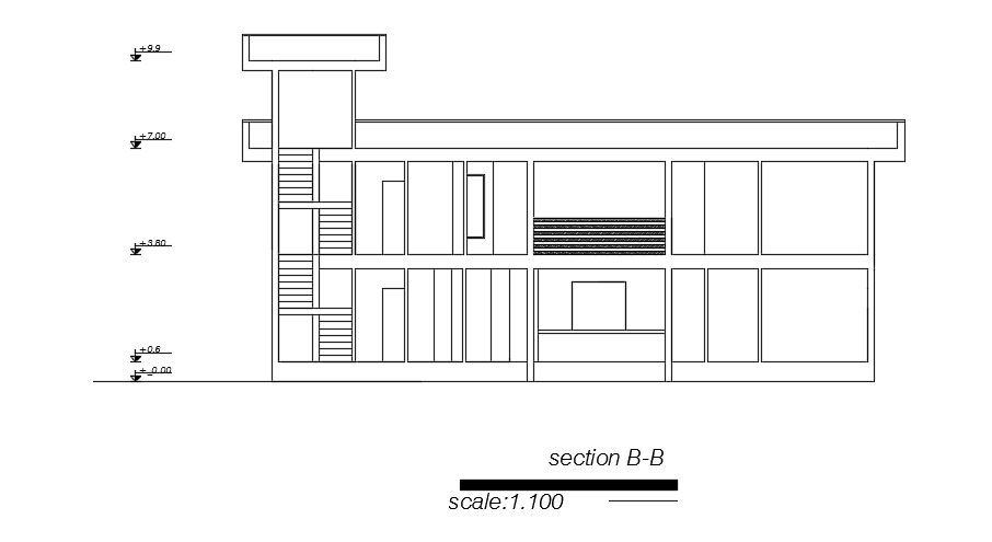The front elevation view of the 18x19m architecture 5bhk duplex house building