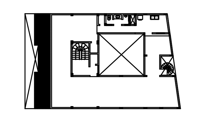 12×19 m House plan Third Floor Furniture Layout CAD Plan