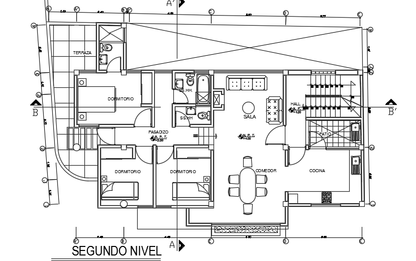 16x10m First Floor Clinic-Cum-House Interior CAD Drawing