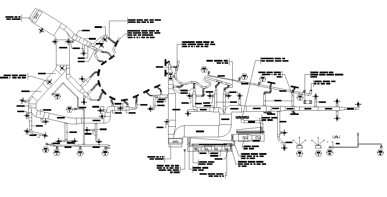 The gas pipeline working detail drawing shown in this AutoCAD file.  Download this 2d AutoCAD drawing file.