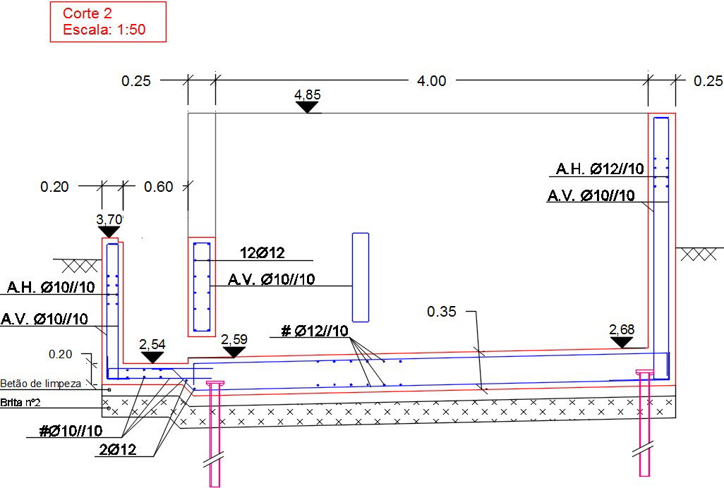 The industrial drying bed section view is given in this AutoCAD file