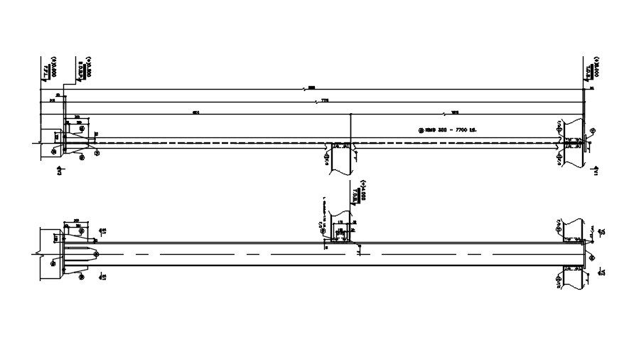 The layout of steel beams for the rotary screen are given in this 2D AutoCAD DWG drawing. Download the AutoCAD 2D DWG file.