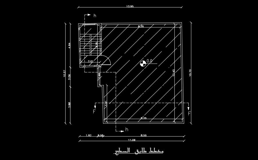 The layout of the 11x11m house plan