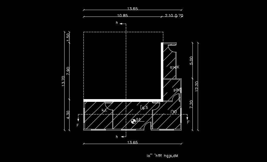 The layout of the 14x13m house plan download now