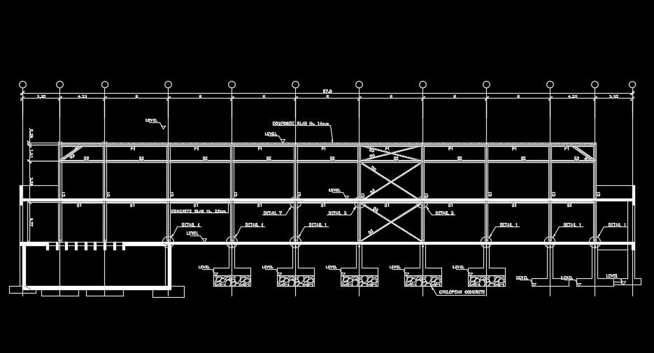 The layout of the 57x36m industrial building view download now