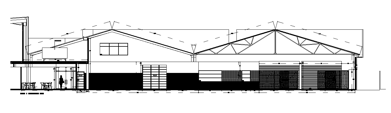 The left section of the 51x53m training center institute building drawing