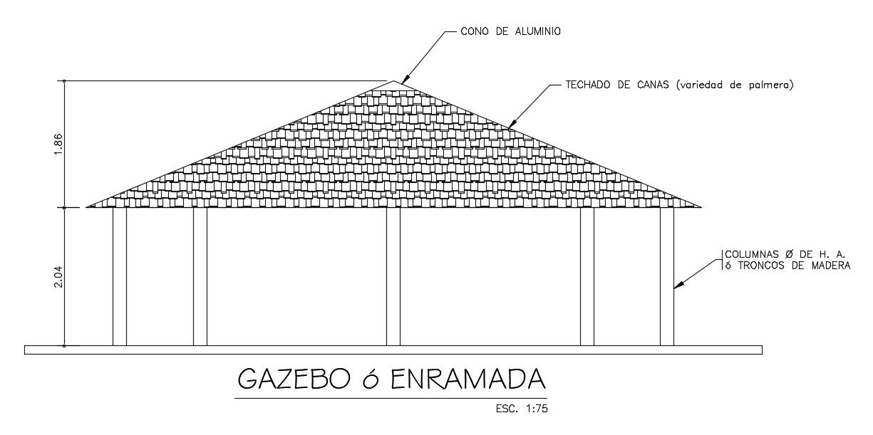 The left side elevation portion of the 30x30m luxury house building is given in this AutoCAD drawing model. Download now.