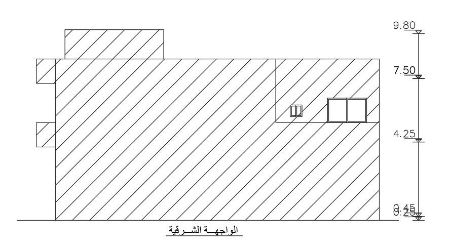 The left side elevation view of the 17x11m house building download now