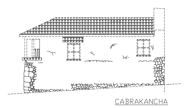 The left side elevation view of the 22x18m faculty guest house building