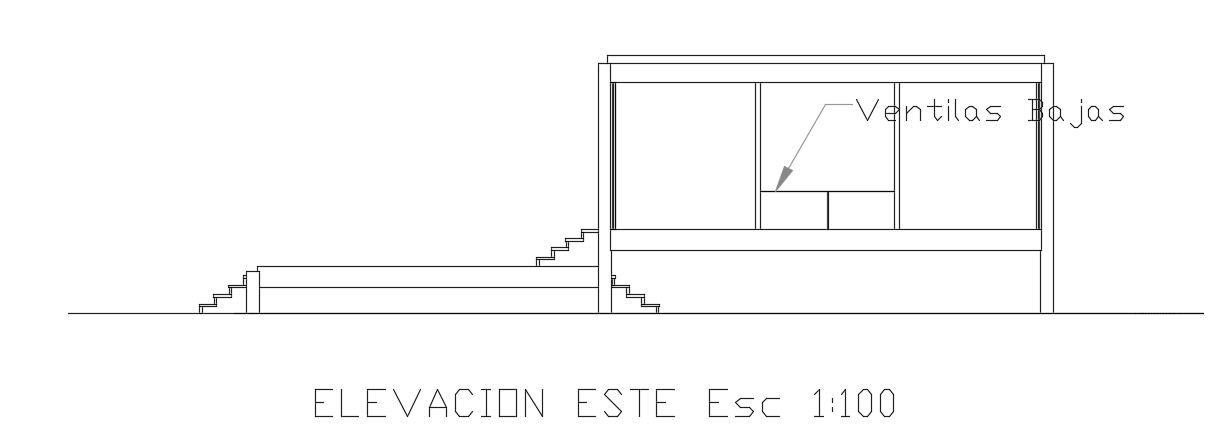 The left side elevation view of the 24x15m house building AutoCAD drawing