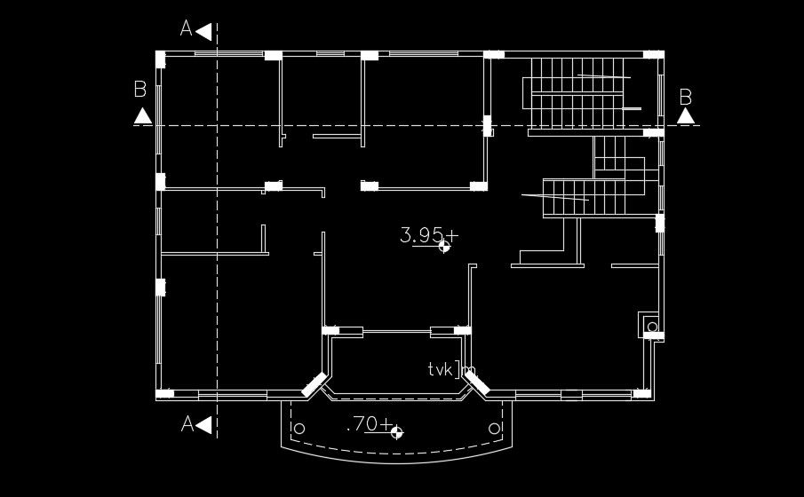 The left side section cut view of the 20x16m house design
