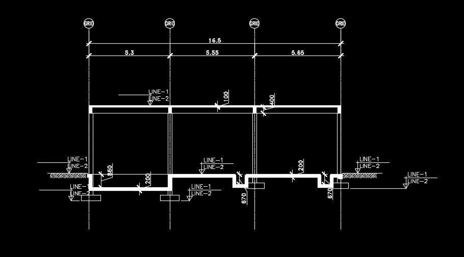 The left side section view of the 10x16m plan download now