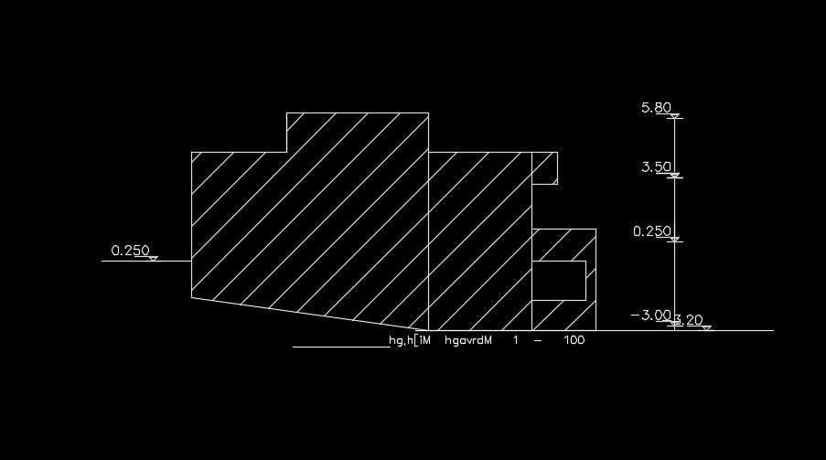 The left side section view of the 14x11m house building