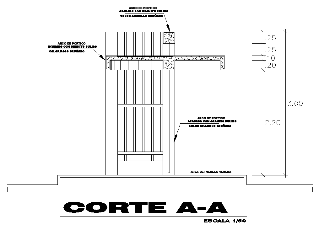The left side section view of the 40x17m kid’s playschool building is given in this AutoCAD drawing model. Download now.