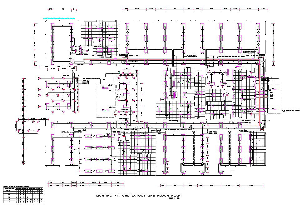 The lighting fixture layout is given in this 2D CAD DWG drawing. Sectional details are clearly given in this drawing file. Download the AutoCAD 2D DWG file.