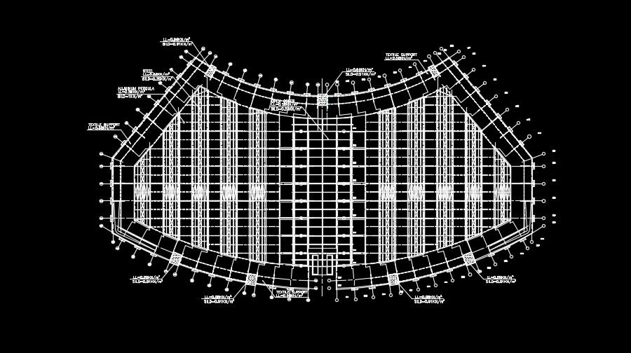 The load applying on the slab of the 274x140m industrial plan