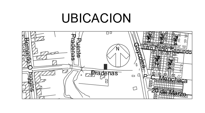 The location layout of the 7x12m single story house plan AutoCAD model