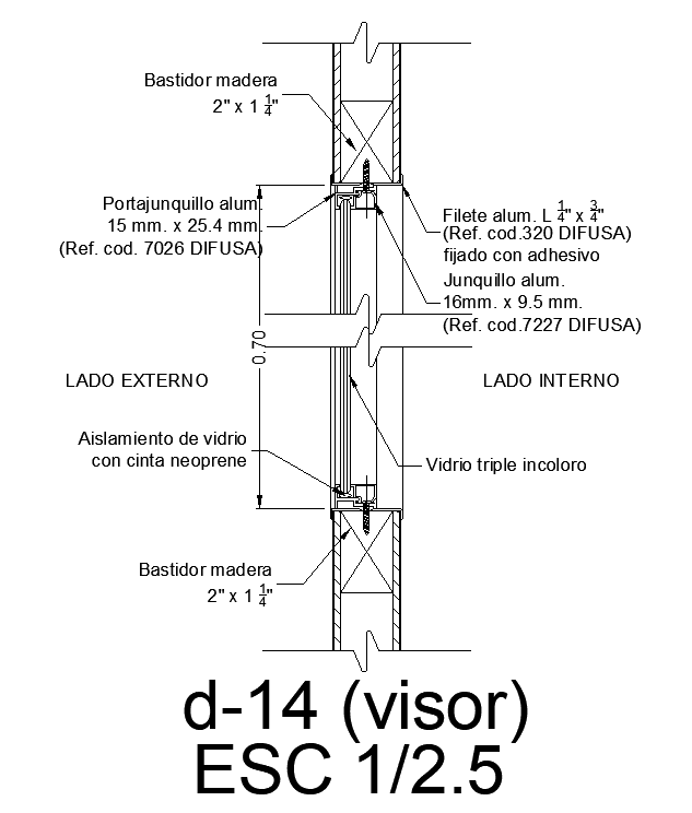 The longitudinal section view of the door14 lock detail has been given in this AutoCAD model. Download now.