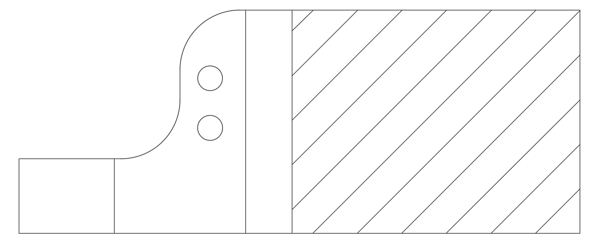 The longitudinal section view of the single bedroom house building isometric view CAD drawing