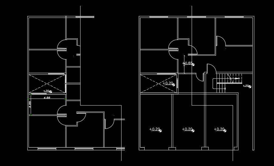 The marking layout of the 12x14m home plan