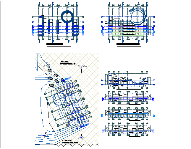 Theme park with bio-climatic concept architecture project dwg file