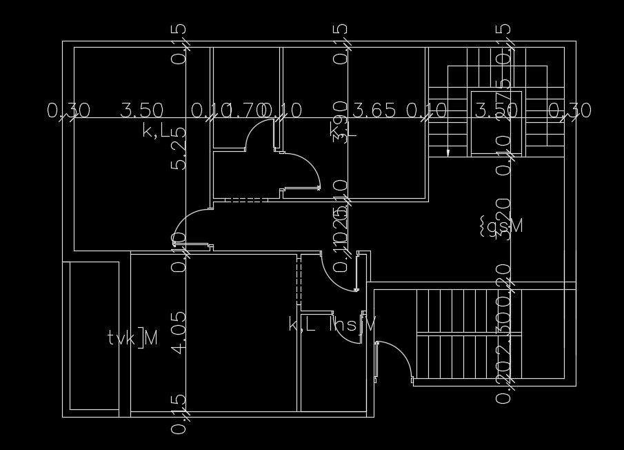 The measurement detail of the 13x9m house plan model