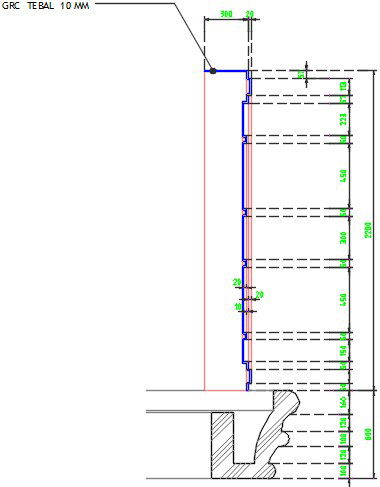 Theme park bumper car building side section view is given in this model