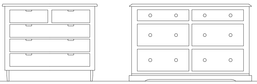 The modern kitchen cupboard AutoCAD drawing