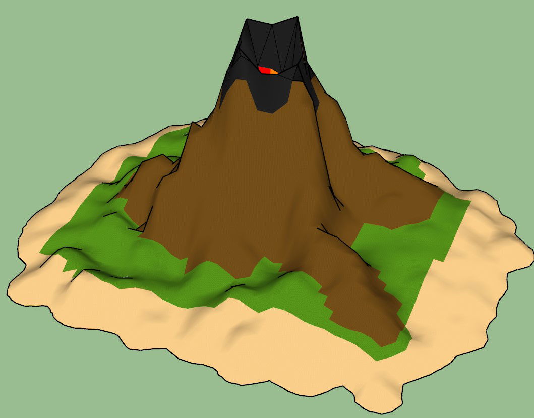 3D CAD Blocks Drawing Mountain View SketchUp File