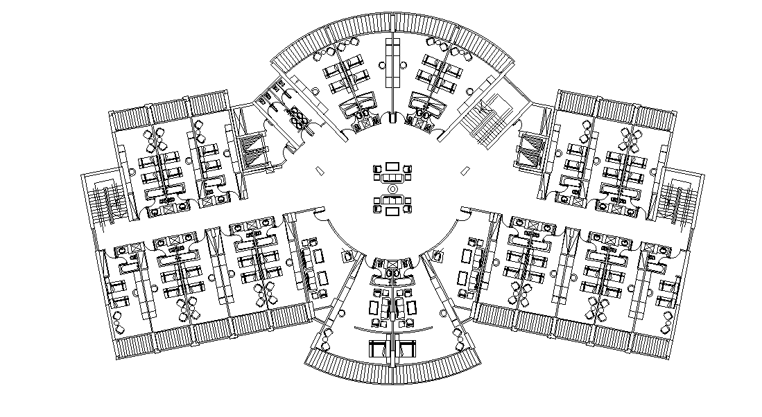 The multi-specialist hospital layout plan CAD drawing provided in this file. Download this 2d AutoCAD drawing file.