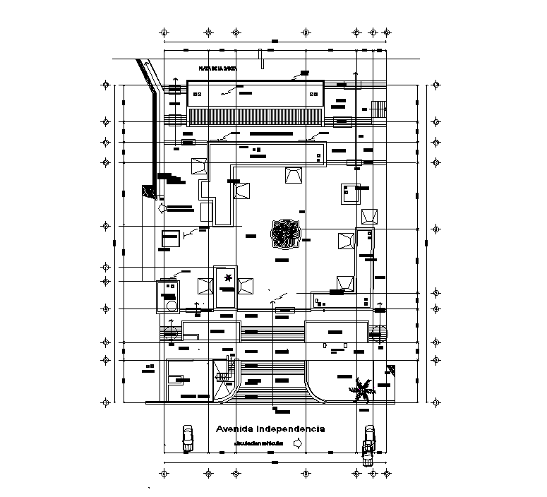 The office furniture layout plan specified in this AutoCAD drawing file. Download this 2d AutoCAD drawing file.