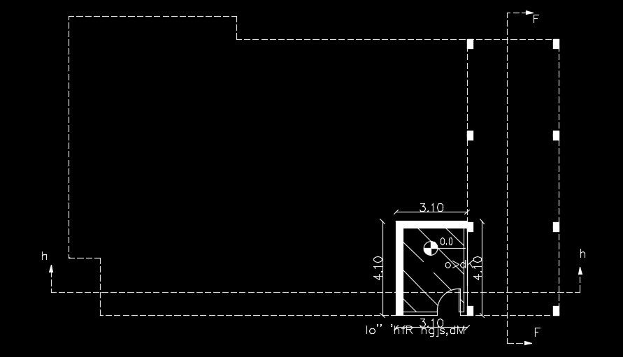 The outer layout of the 22x13m house plan
