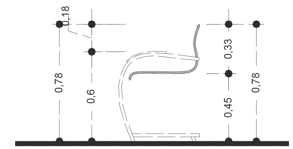 2D CAD Drawing of Office Chair Perfil View DWG File