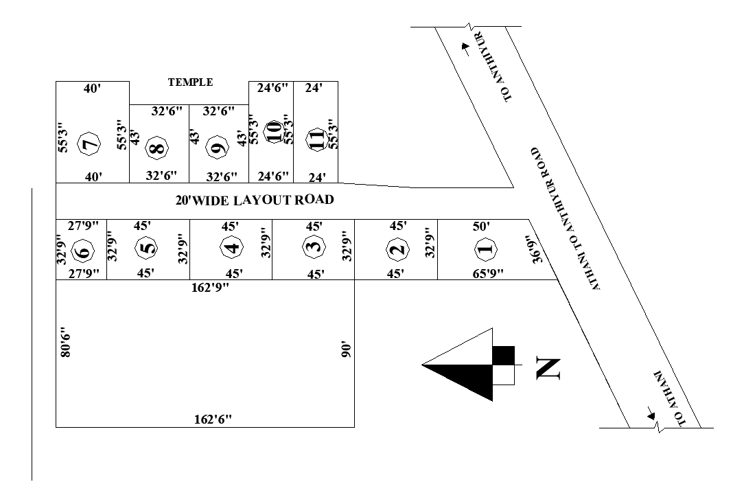 The residential plot layout is given in this AutoCAD DWG file.Download the AutoCAD free DWG file now.