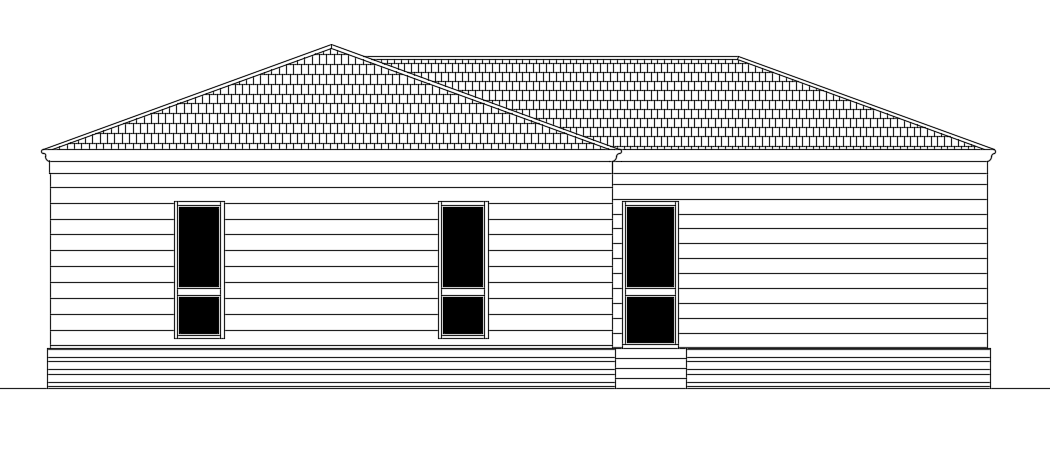 The right side elevation view of the23x14m architecture 5bhk house building