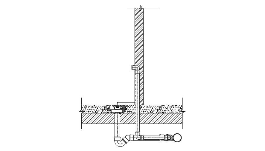 The roof floor fire fighting piping plan is specified in this drawing