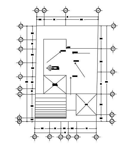 The roof layout of the 10x16m ground floor and first floor house plan